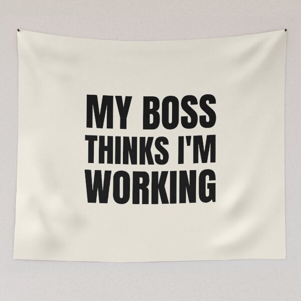 Item preview, My Boss Thinks I'm Working designed and sold by FunnyFactDesign.