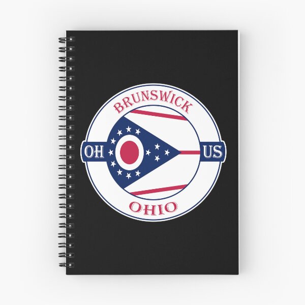 Item preview, Brunswick Ohio Flag USA Seal Stamp Badge Travel Souvenir designed and sold by TeeHome.
