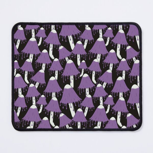 Item preview, Creepy Purple Dripping Mushroom Field Pattern designed and sold by CreativeDraws42.