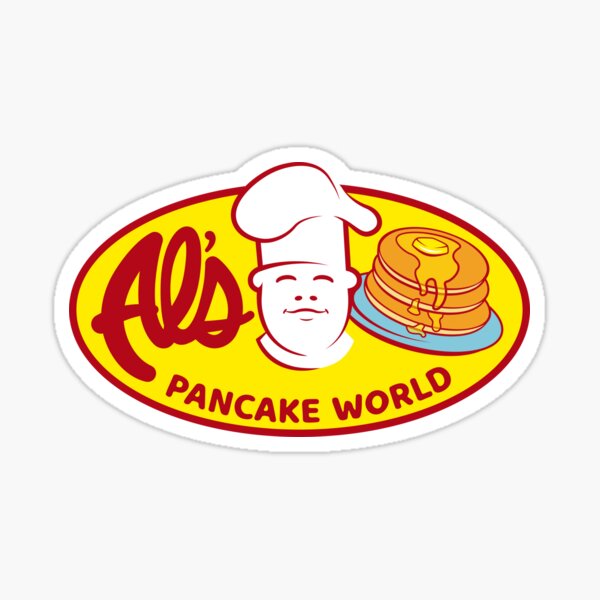 "Al's Pancake World" Sticker for Sale by ArtfulArcher Redbubble