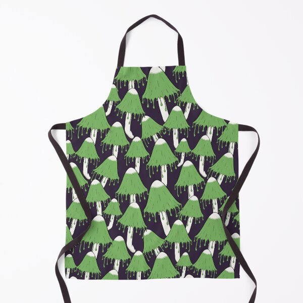 Item preview, Creepy Green Dripping Mushroom Field Pattern designed and sold by CreativeDraws42.