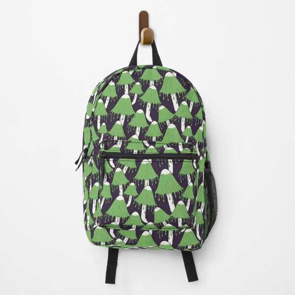 Item preview, Creepy Green Dripping Mushroom Field Pattern designed and sold by CreativeDraws42.