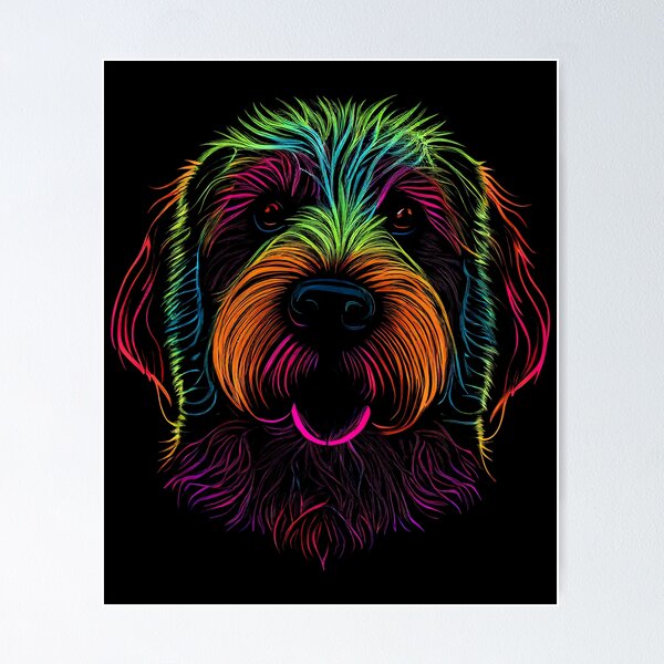 Item preview, Whoodle Dog Colorful Paint Splash designed and sold by rafaeltto.