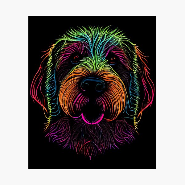 Item preview, Whoodle Dog Colorful Paint Splash designed and sold by rafaeltto.
