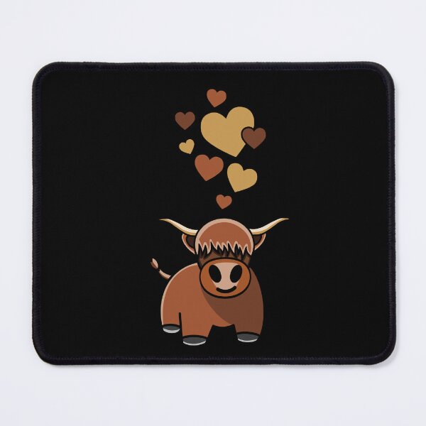 Item preview, Highland Cow With Hearts designed and sold by eternallygifted.