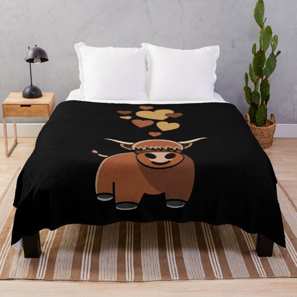 Item preview, Highland Cow With Hearts designed and sold by eternallygifted.