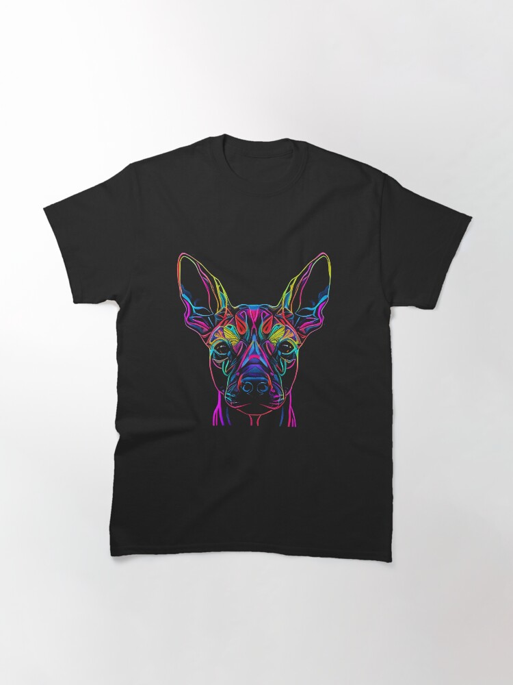 Imagen 3 de 7, Camiseta clásica con la obra Xoloitzcuintli Dog Colorful Paint Splash, diseñada y vendida por rafaeltto.