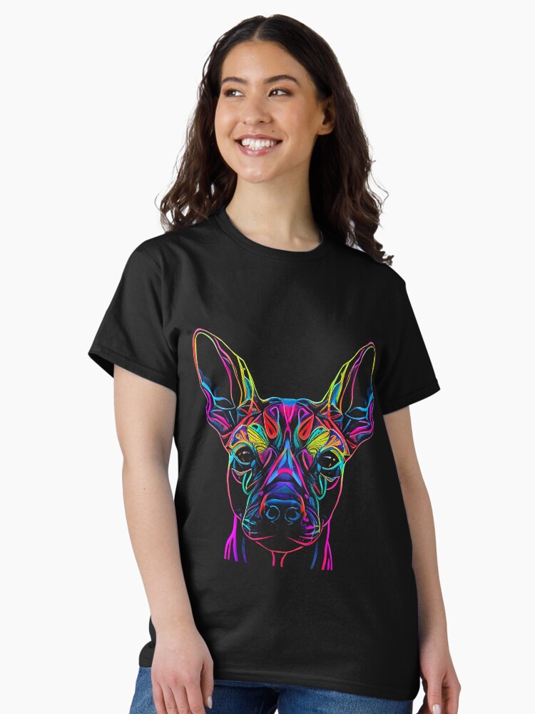 Imagen 1 de 7, Camiseta clásica con la obra Xoloitzcuintli Dog Colorful Paint Splash, diseñada y vendida por rafaeltto.