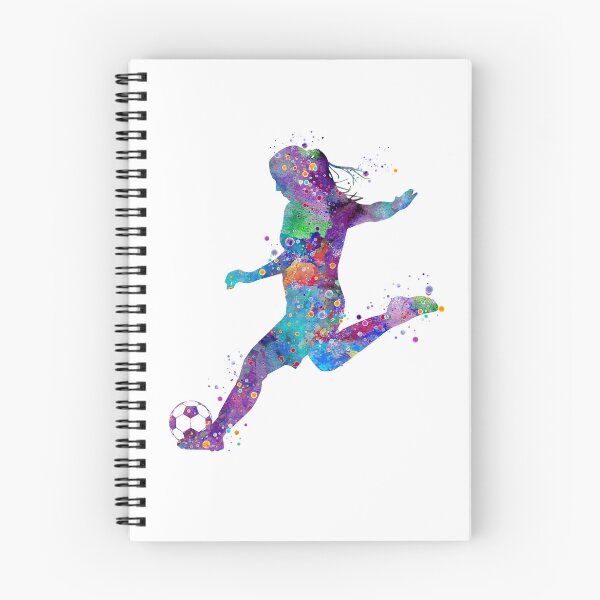 Item preview, Girl Soccer Player Shooting Pose Watercolor designed and sold by LotusGifts.