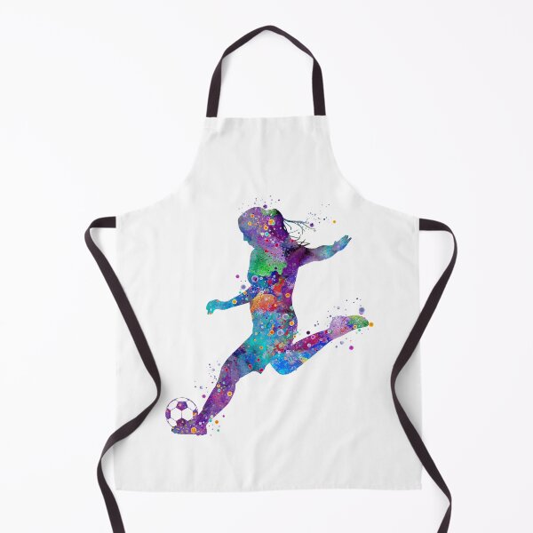 Item preview, Girl Soccer Player Shooting Pose Watercolor designed and sold by LotusGifts.