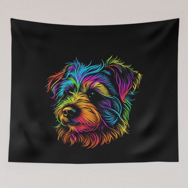 Aperçu de l'œuvre Yorkiepoo Dog Colorful Paint Splash créée et vendue par rafaeltto.