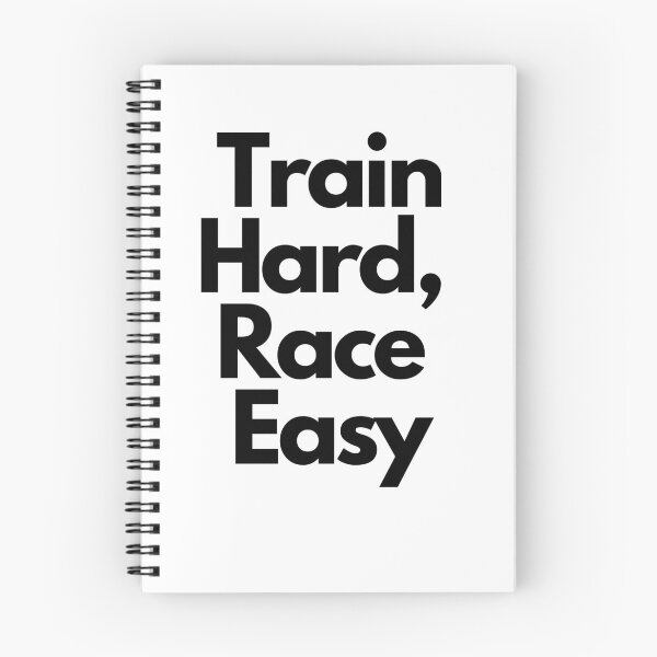 Item preview, Train Hard, Race Easy Triathlon Black on White performance training designed and sold by Triathlongram.