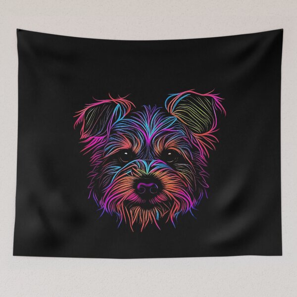 Aperçu de l'œuvre Yorkiepoo Dog Colorful Paint Splash créée et vendue par rafaeltto.