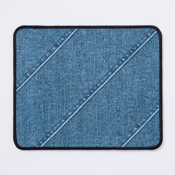 Item preview, Jeans patchwork fashion background. Denim blue grunge textured seamless pattern designed and sold by olgersart.