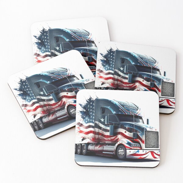 Item preview, Large truck with USA flag graphics designed and sold by Steve-Craig.