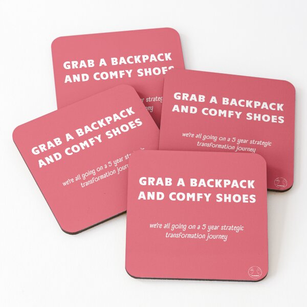 Item preview, Five Year Transformation Journey Funny Coaster designed and sold by Incognito Design.