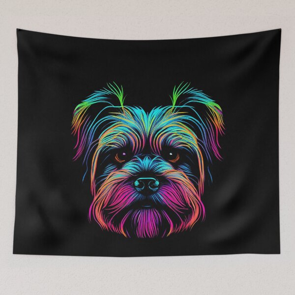 Aperçu de l'œuvre Yorkshire Dog Colorful Paint Splash créée et vendue par rafaeltto.