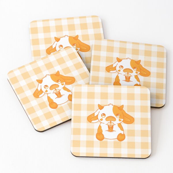 Aperçu de l'œuvre Vache boba orange créée et vendue par Honeysideup.
