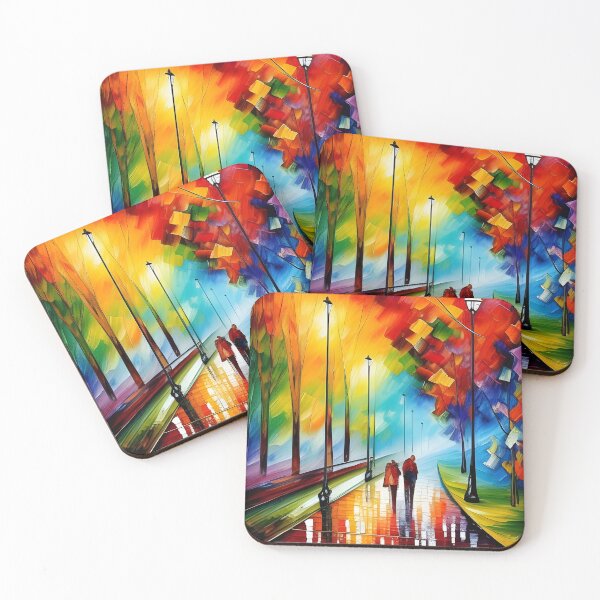 Item preview, Peaceful Watercolor Couple Walking Art designed and sold by KaelumH.