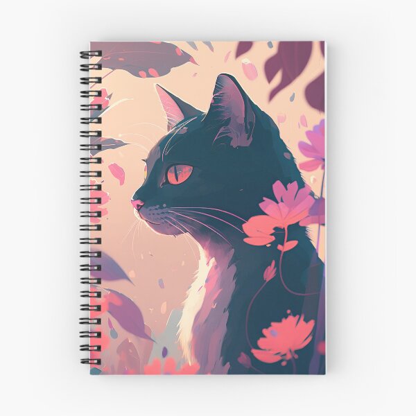 Item preview, cat and flowers designed and sold by FelpoStore.