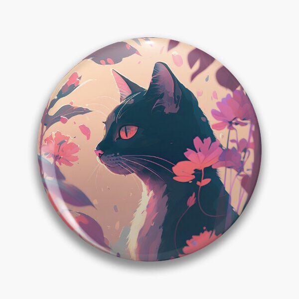 Item preview, cat and flowers designed and sold by FelpoStore.