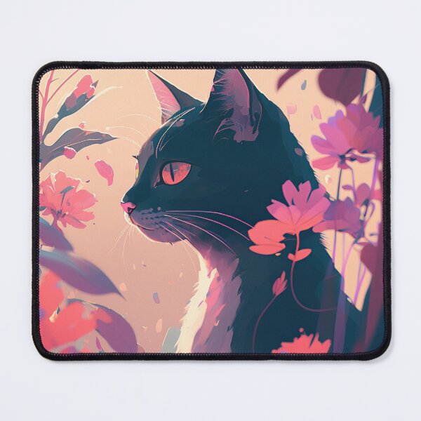 Item preview, cat and flowers designed and sold by FelpoStore.