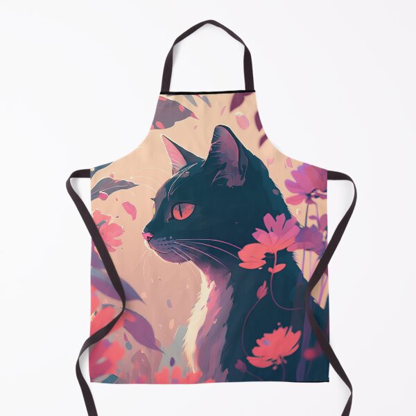 Item preview, cat and flowers designed and sold by FelpoStore.
