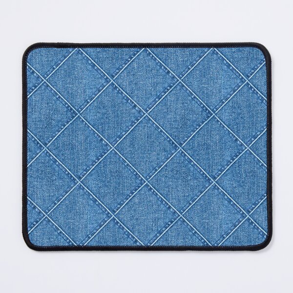 Item preview, Jeans patchwork fashion background. Denim blue grunge textured seamless pattern designed and sold by olgersart.