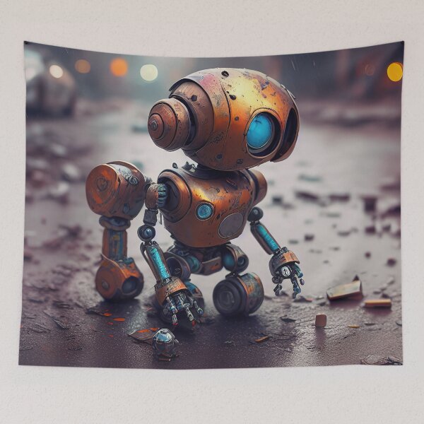 Item preview, Little Cute Robot and Abandon - Cute - Printable art designed and sold by Excelsior--.