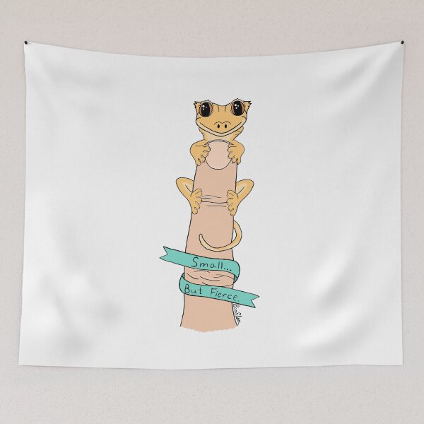 Item preview, Small But Fierce Crested Gecko - White designed and sold by EcoElsa.