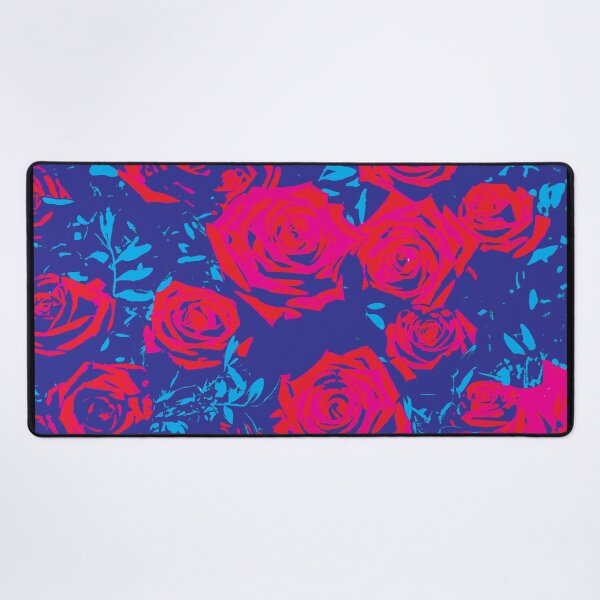Item preview, Blue intense rose flowers abstract pattern designed and sold by myseptember18th.