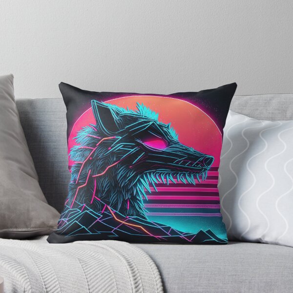 Item preview, Synthwave Howl: Roaming in the Neon Wilderness designed and sold by Mullet Monkey.
