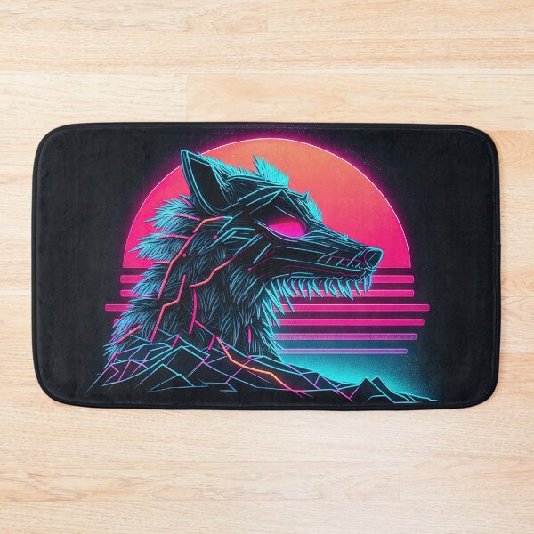 Item preview, Synthwave Howl: Roaming in the Neon Wilderness designed and sold by Mullet Monkey.