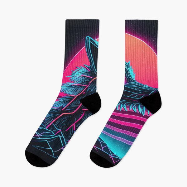 Item preview, Synthwave Howl: Roaming in the Neon Wilderness designed and sold by Mullet Monkey.