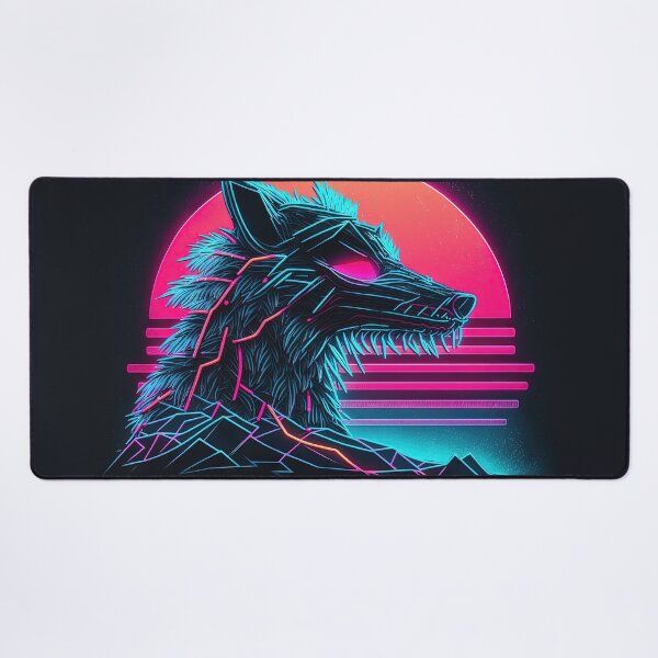 Item preview, Synthwave Howl: Roaming in the Neon Wilderness designed and sold by Mullet Monkey.