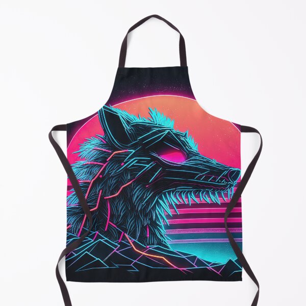 Item preview, Synthwave Howl: Roaming in the Neon Wilderness designed and sold by Mullet Monkey.