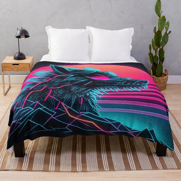Item preview, Synthwave Howl: Roaming in the Neon Wilderness designed and sold by Mullet Monkey.