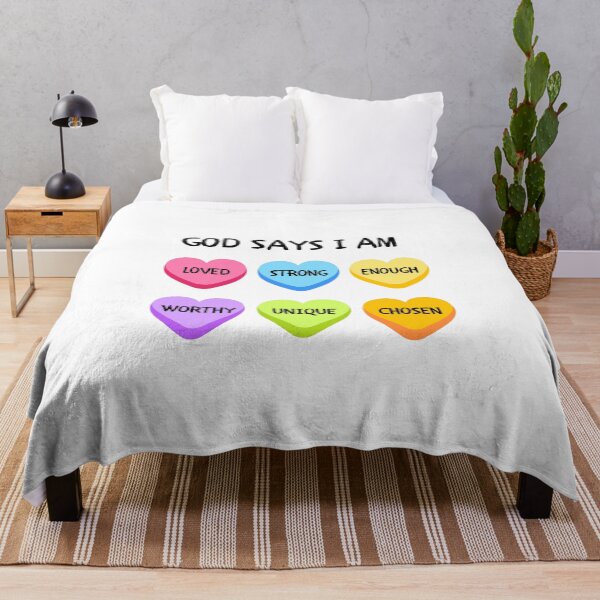 Item preview, God Says I Am Loved, Strong, Enough, Unique, Chosen designed and sold by InnaPo ⭐⭐⭐⭐⭐.