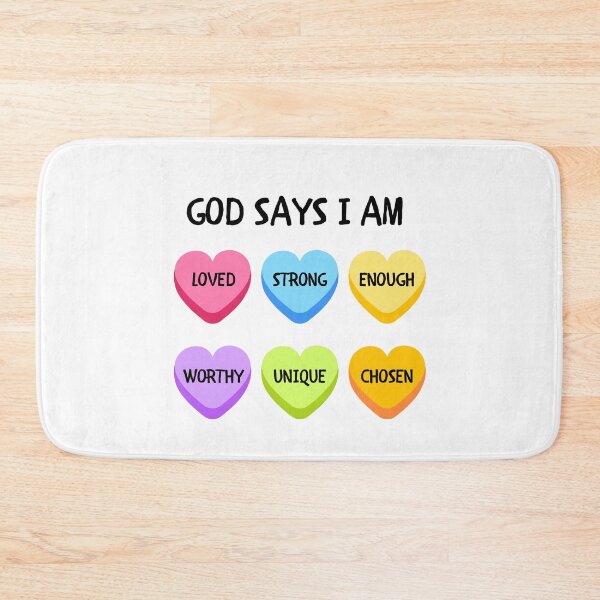 Item preview, God Says I Am Loved, Strong, Enough, Unique, Chosen designed and sold by InnaPo ⭐⭐⭐⭐⭐.