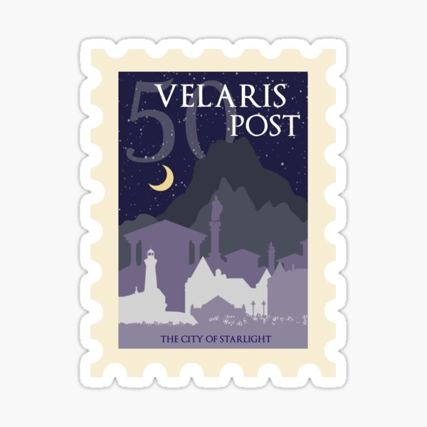 Item preview, ACOTAR Velaris Inspired Stamp Sticker designed and sold by abarvdesigns.