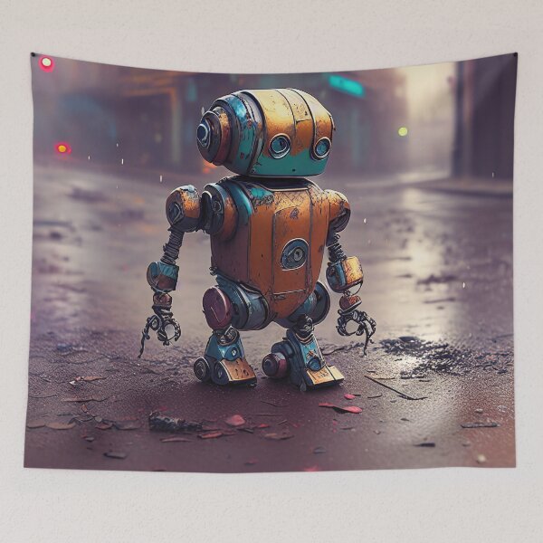 Artikelvorschau, Allein, aber so süß - süßer Roboter - druckbare Kunst entworfen und verkauft von Excelsior--.