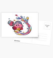 Painting Kirby Postcards