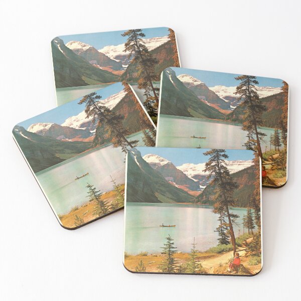 Item preview, Vintage Travel Poster - Chateau Lake Louise in the Canadian Rockies designed and sold by Gin  Neko.