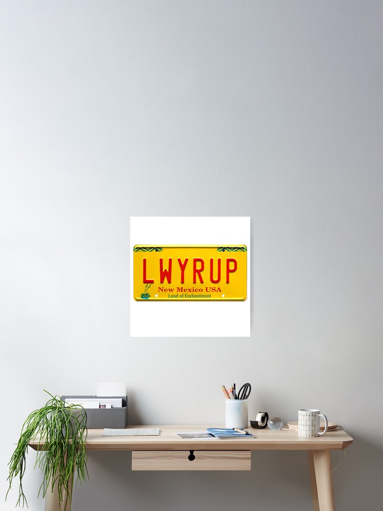 Mini Better Call Saul LWYRUP lawyer Up License Plate Sticker 