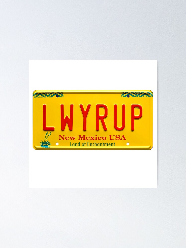 Mini Better Call Saul LWYRUP lawyer Up License Plate Sticker 