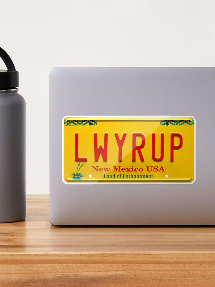 Mini Better Call Saul LWYRUP lawyer Up License Plate Sticker 