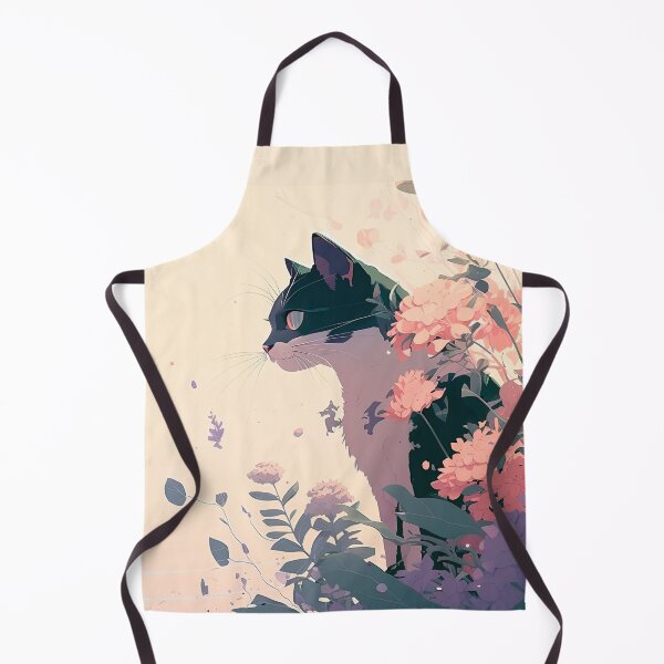 Item preview, cat and flowers designed and sold by FelpoStore.