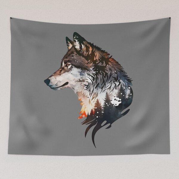 Aperçu de l'œuvre Loup majestueux créée et vendue par Waveval.