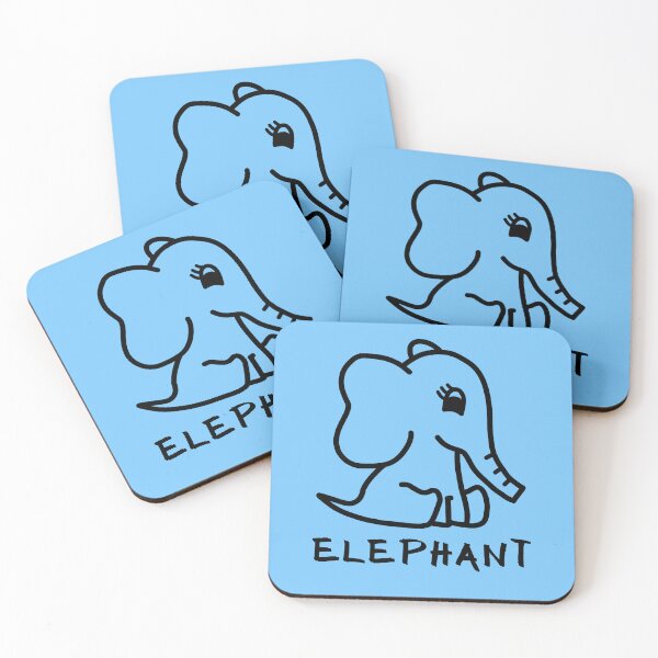 Item preview, Cute Little Baby Elephant - Black designed and sold by LadySquiggle.