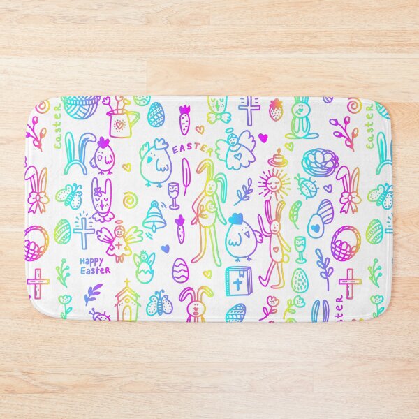 Item preview, happy Easter Bunny ombre rainbow designed and sold by Gossip Rag.
